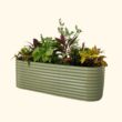 Vego Garden 48-in W x 96-in L x 32-in H Olive Green Metal Raised Garden Bed