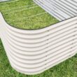 Vego Garden 48-in W x 96-in L x 32-in H Pearl White Metal Raised Garden Bed