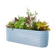 Vego Garden 85-cu ft 48-in W x 96-in L x 32-in H Sky Blue Galvanized Metal Raised Garden Bed