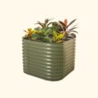 Vego Garden 33-cu ft 42-in W x 42-in L x 32-in H Olive Green Galvanized Metal Raised Garden Bed