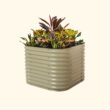 Vego Garden 33-cu ft 42-in W x 42-in L x 32-in H Pearl White Galvanized Metal Raised Garden Bed