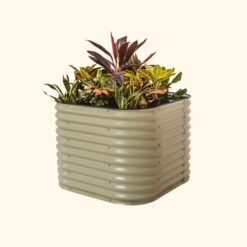 Vego Garden 33-cu ft 42-in W x 42-in L x 32-in H Pearl White Galvanized Metal Raised Garden Bed
