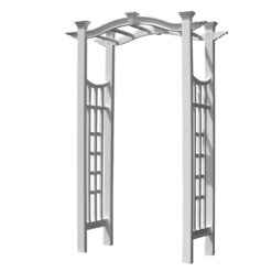 Vita Classic 4.08-ft W x 7.33-ft H Arched White PVC Garden Arbor
