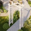Vita Classic 4.08-ft W x 7.33-ft H Arched White PVC Garden Arbor