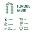 Vita Classic 4.08-ft W x 7.33-ft H Arched White PVC Garden Arbor