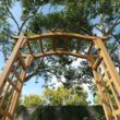 Vita Mezza 4.92-ft W x 7.13-ft H Flat Golden Brown Cedar Garden Arbor