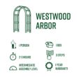 Vita Mezza 4.92-ft W x 7.13-ft H Flat Golden Brown Cedar Garden Arbor