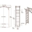 Vita Mezza 4.92-ft W x 7.13-ft H Flat Golden Brown Cedar Garden Arbor