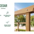 Vita Mezza 4.92-ft W x 7.13-ft H Flat Golden Brown Cedar Garden Arbor