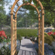 Vita Urban 3.92-ft W x 7.39-ft H Arched Golden Brown Cedar Garden Arbor