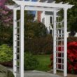 Vita Classic 4.75-ft W x 7.31-ft H Flat White PVC Garden Arbor