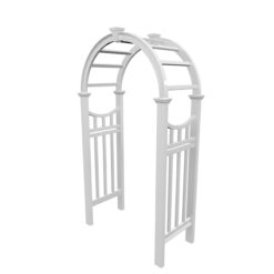 Vita Classic 4.08-ft W x 7.63-ft H Arched White PVC Garden Arbor