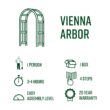 Vita Classic 4.08-ft W x 7.63-ft H Arched White PVC Garden Arbor
