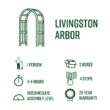 Vita Classic 4.09-ft W x 7.63-ft H Arched White PVC Garden Arbor