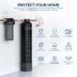 AQUASURE Serene Series Dual-stage 10-GPM Scale control media Hard water Whole House Water Filtration System AQUASURE Serene Series Dual-stage 10-GPM Scale control media Hard water Whole House Water Filtration System