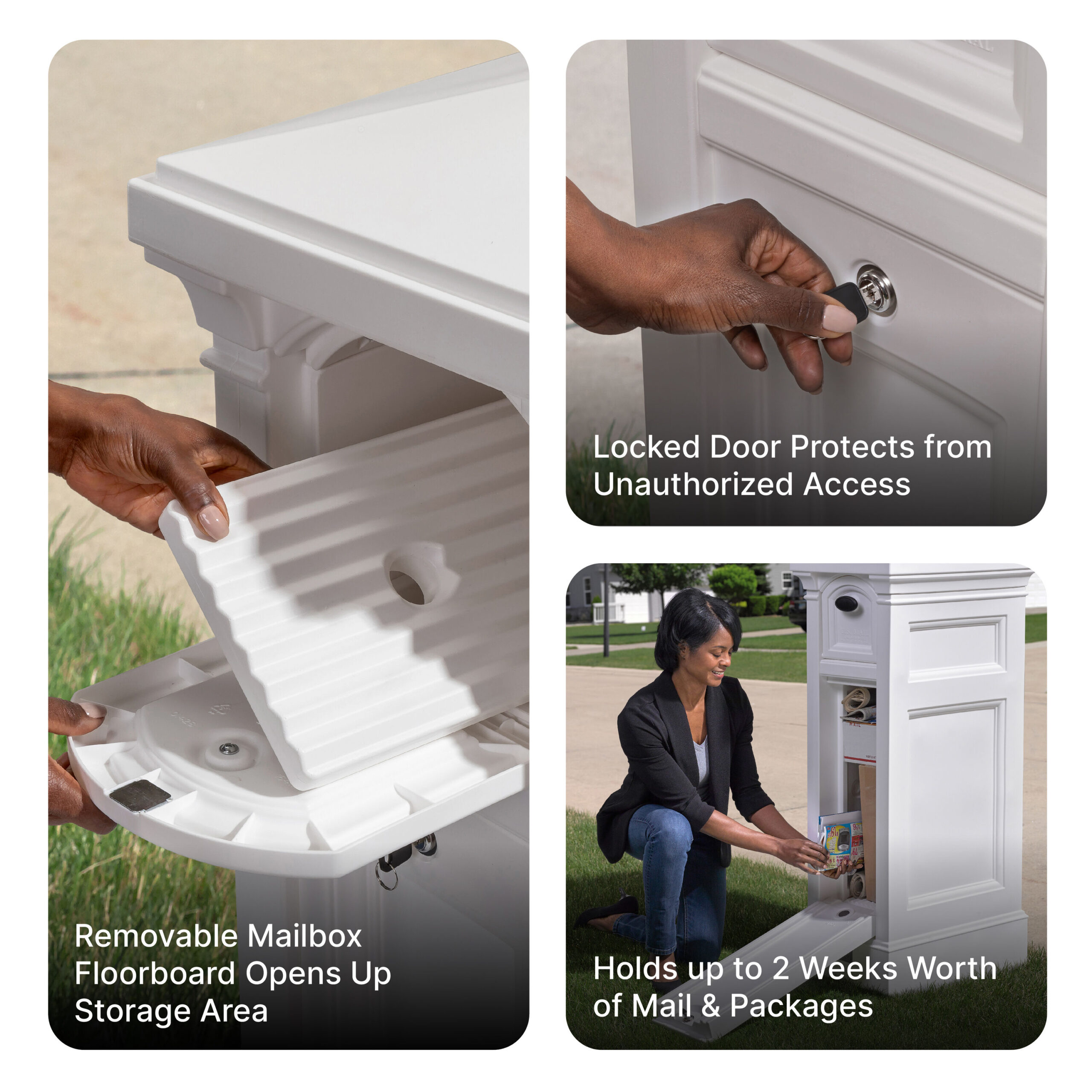 Step2 Atherton Locking Plastic Extra Large Mailbox White Step2 Atherton Locking Plastic Extra Large Mailbox White