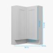 RELIABILT Fairplay 36.00-in W x 34.5-in H x 24-in D White Lazy susan Corner base Ready to assemble Plywood Cabinet (Recessed Panel Shaker)