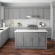 RELIABILT Overlake 9-in W x 34.5-in H x 24-in D Gray Base Ready to assemble Plywood Cabinet (Recessed Panel Shaker) RELIABILT Overlake 9-in W x 34.5-in H x 24-in D Gray Base Ready to assemble Plywood Cabinet (Recessed Panel Shaker)