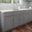 RELIABILT Overlake 9-in W x 34.5-in H x 24-in D Gray Base Ready to assemble Plywood Cabinet (Recessed Panel Shaker) RELIABILT Overlake 9-in W x 34.5-in H x 24-in D Gray Base Ready to assemble Plywood Cabinet (Recessed Panel Shaker)