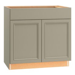 Diamond NOW Wintucket 36-in W x 35-in H x 23.75-in D Cloud Gray Base Fully assembled Cabinet ( Recessed panel Square )