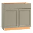 Diamond NOW Wintucket 36-in W x 35-in H x 23.75-in D Cloud Gray Sink Base Fully assembled Cabinet ( Recessed panel Square )