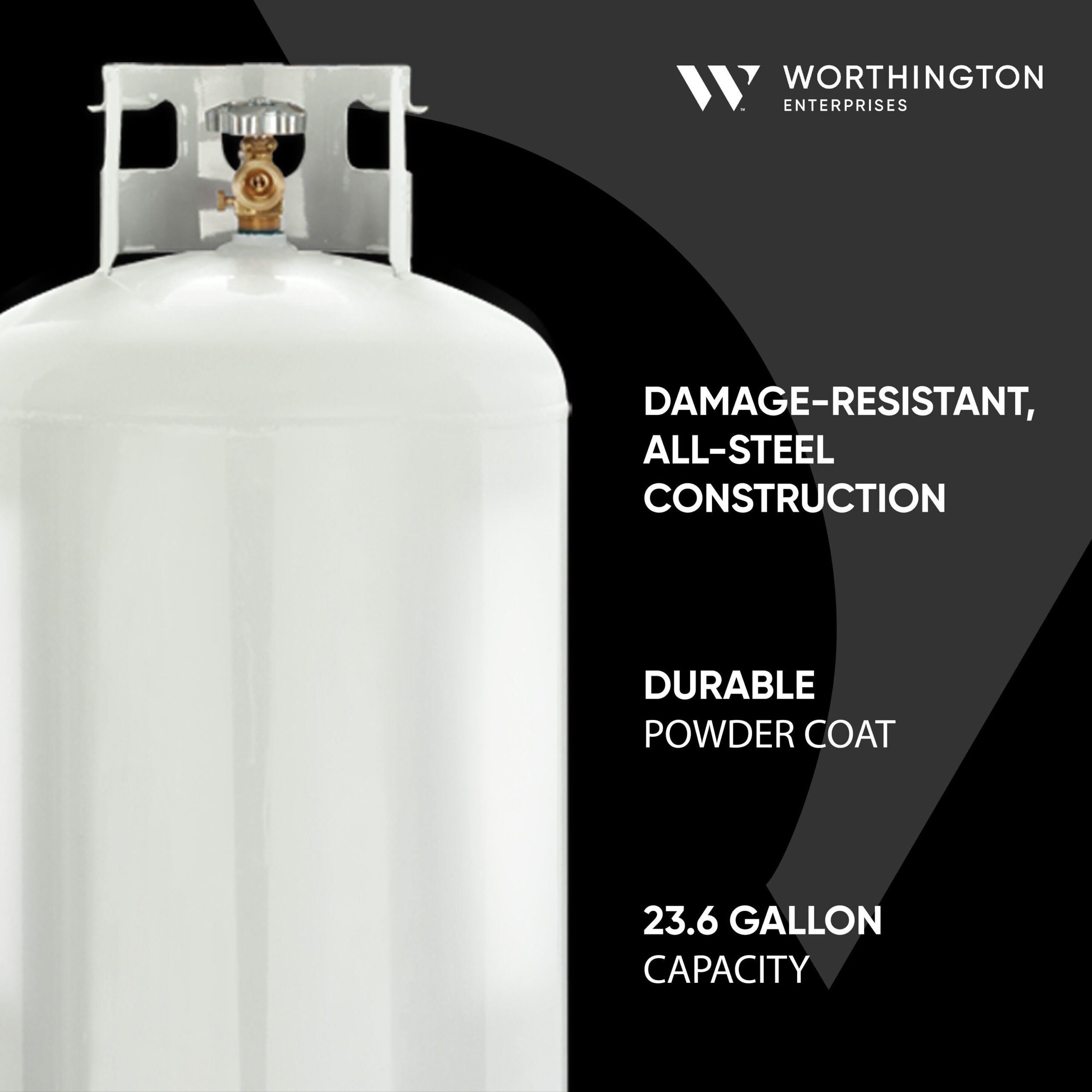 Worthington Pro Grade 100 lb Steel Empty Propane tank Worthington Pro Grade 100 lb Steel Empty Propane tank