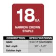 Milwaukee M18 FUEL 18-Volt Lithium-Ion Brushless Cordless 18-Gauge 1/4 in. Narrow Crown Stapler (Tool-Only) 2749-20