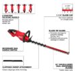 Milwaukee M18 FUEL 18V 30 in. Brushless Cordless Battery Powered Hedge Trimmer (Tool-Only) 3034-20