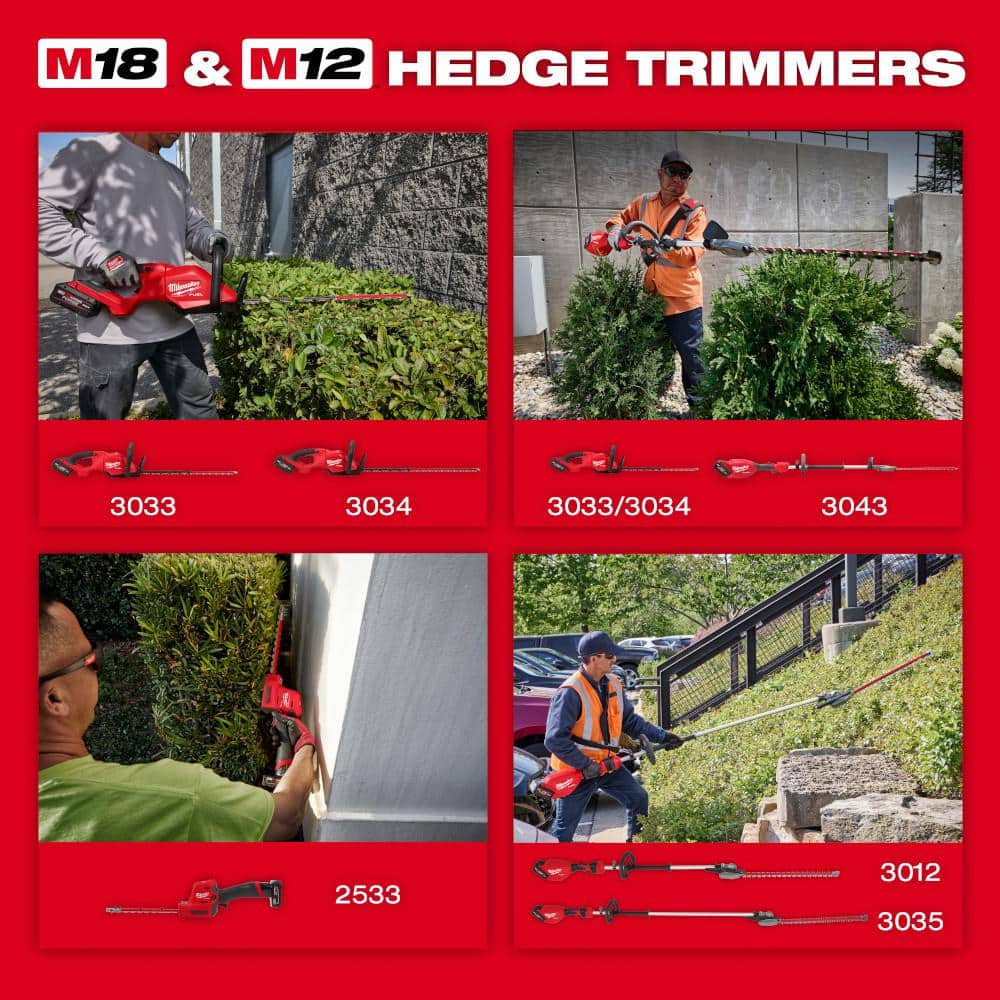 Milwaukee M18 FUEL 18V 30 in. Brushless Cordless Battery Powered Hedge Trimmer (Tool-Only) 3034-20
