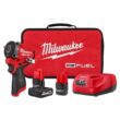 Milwaukee M12 FUEL 12V Li-Ion Brushless Cordless Stubby 3/8 in. Impact Wrench Kit w/(1) 5.0Ah & (1) 2.5 Ah High Output Batteries 2562-22