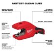 Milwaukee M12 12-Volt Lithium-Ion Brushless Cordless 1-1/4 in. - 2 in. Copper Tubing Cutter 2479-20