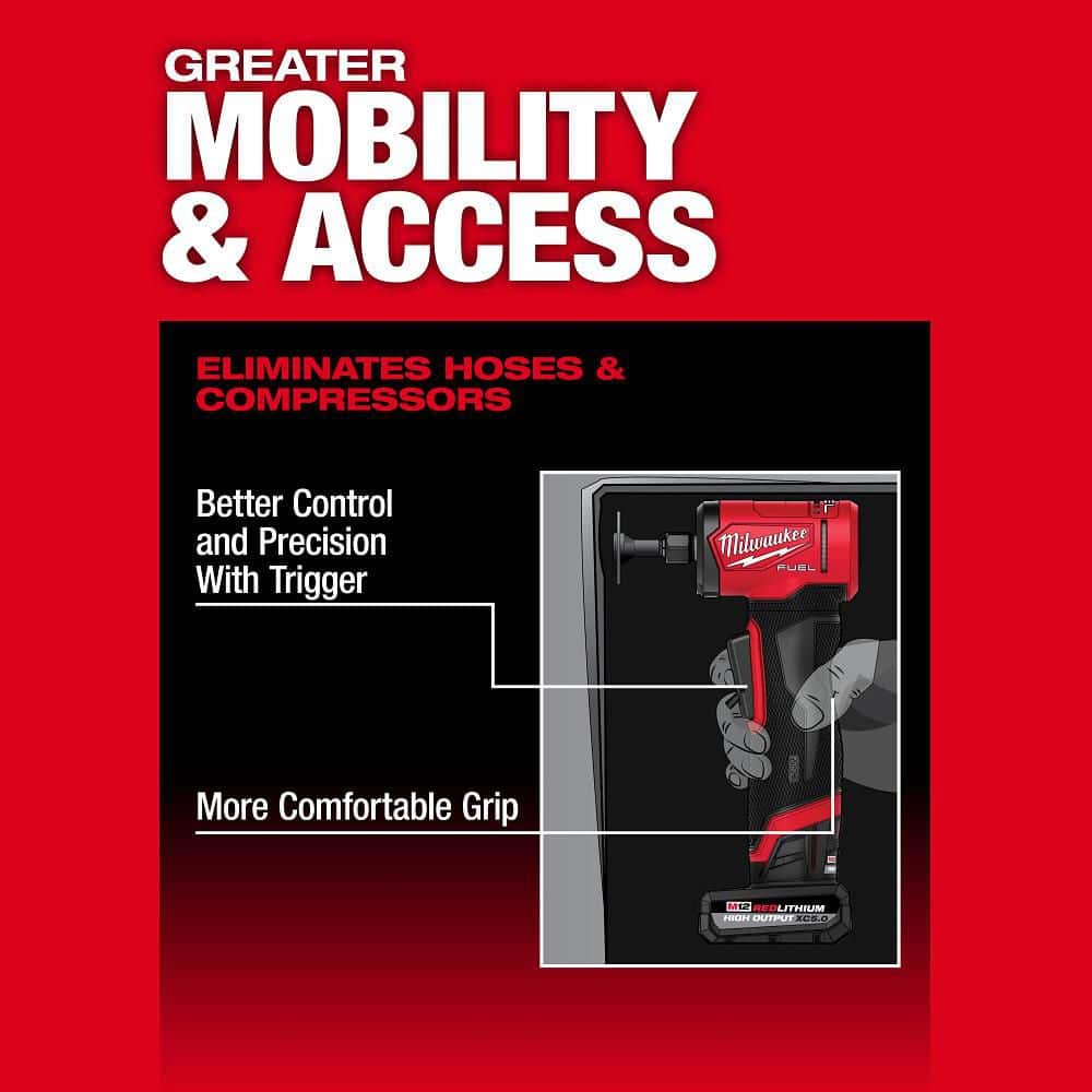 Milwaukee M12 FUEL 12V Lithium-Ion Brushless Cordless 1/4 in. Right Angle Die Grinder Kit w/ 5.0 Ah & 2.5 Ah Batteries 3485-22 Milwaukee M12 FUEL 12V Lithium-Ion Brushless Cordless 1/4 in. Right Angle Die Grinder Kit w/ 5.0 Ah & 2.5 Ah Batteries 3485-22