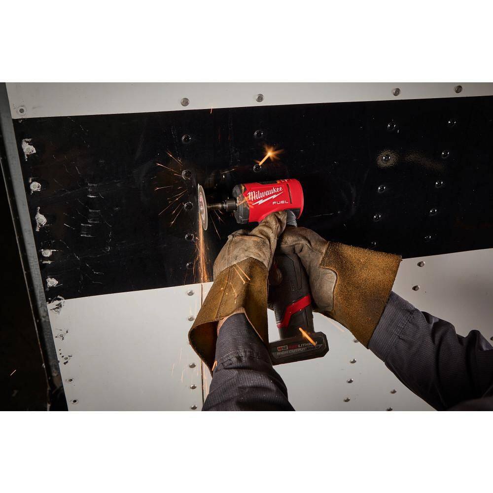 Milwaukee M12 FUEL 12V Lithium-Ion Brushless Cordless 1/4 in. Right Angle Die Grinder Kit w/ 5.0 Ah & 2.5 Ah Batteries 3485-22 Milwaukee M12 FUEL 12V Lithium-Ion Brushless Cordless 1/4 in. Right Angle Die Grinder Kit w/ 5.0 Ah & 2.5 Ah Batteries 3485-22