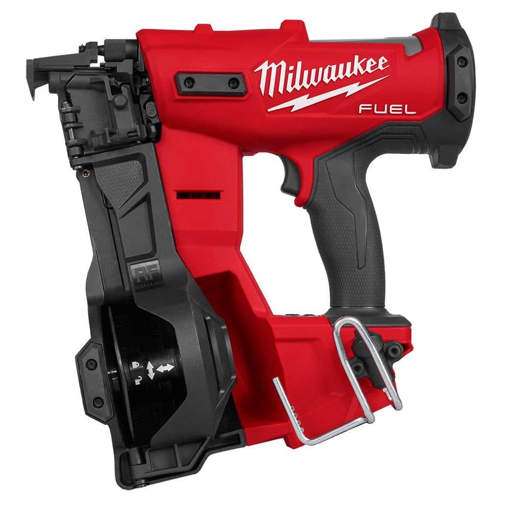 Milwaukee M18 FUEL 18-Volt Lithium-Ion Brushless Cordless Coil Roofing Nailer (Tool Only) 2909-20 Milwaukee M18 FUEL 18-Volt Lithium-Ion Brushless Cordless Coil Roofing Nailer (Tool Only) 2909-20