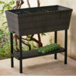 Keter Urban Bloomer Raised Garden Bed with Self-Watering and Drainage System Elevated Raised Planter for Backyard Patio Balcony