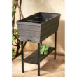 Keter Urban Bloomer Raised Garden Bed with Self-Watering and Drainage System Elevated Raised Planter for Backyard Patio Balcony