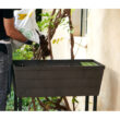Keter Urban Bloomer Raised Garden Bed with Self-Watering and Drainage System Elevated Raised Planter for Backyard Patio Balcony