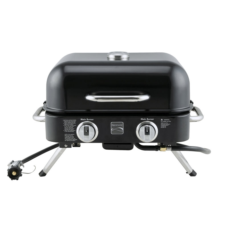 Kenmore 2-Burner Portable Tabletop Retro Gas Grill