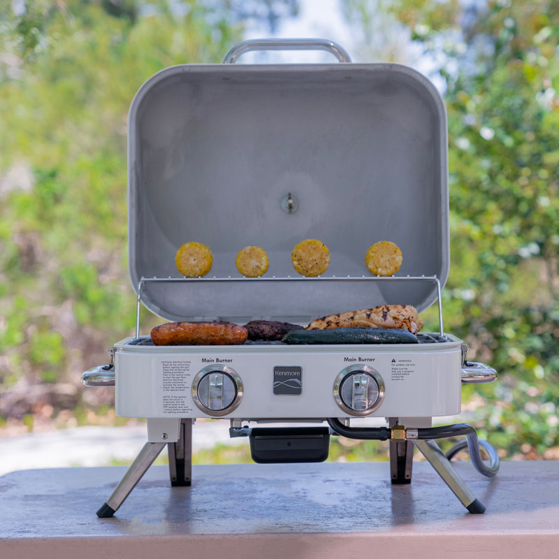 Kenmore 2-Burner Portable Tabletop Retro Gas Grill