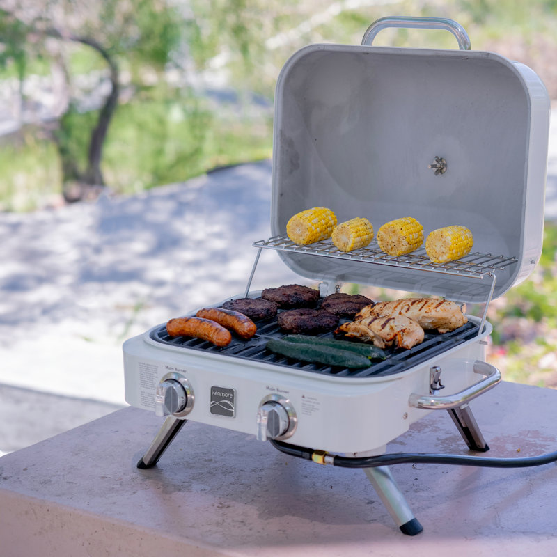 Kenmore 2-Burner Portable Tabletop Retro Gas Grill