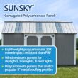 SUNSKY 3-Feet x 6-Feet Corrugated Clear Polycarbonate plastic Roof Panel 5 -Pack