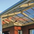 SUNSKY 3-Feet x 6-Feet Corrugated Clear Polycarbonate plastic Roof Panel 5 -Pack