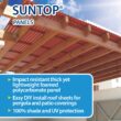 SUNTOP PALRAM 2.2-Feet x 6-Feet Corrugated Red Brick Polycarbonate plastic Roof Panel 10 -Pack