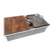 Ruvati Dual-Tier Undermount 33.5-Inches x 19-Inches Stainless steel Single bowl 16 -Gauge Workstation Kitchen Sink Ruvati Dual-Tier Undermount 33.5-Inches x 19-Inches Stainless steel Single bowl 16 -Gauge Workstation Kitchen Sink
