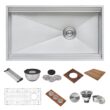 Ruvati Dual-Tier Undermount 33.5-Inches x 19-Inches Stainless steel Single bowl 16 -Gauge Workstation Kitchen Sink Ruvati Dual-Tier Undermount 33.5-Inches x 19-Inches Stainless steel Single bowl 16 -Gauge Workstation Kitchen Sink
