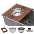 Ruvati Dual-Tier Undermount 33.5-Inches x 19-Inches Stainless steel Single bowl 16 -Gauge Workstation Kitchen Sink Ruvati Dual-Tier Undermount 33.5-Inches x 19-Inches Stainless steel Single bowl 16 -Gauge Workstation Kitchen Sink
