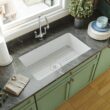 DeerValley Glen Undermount 31.89-Inches x 19.09-Inches Fireclay Single bowl Kitchen Sink
