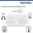 DeerValley Glen Undermount 31.89-Inches x 19.09-Inches Fireclay Single bowl Kitchen Sink