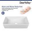 DeerValley Grove Farmhouse apron front 36-Inches x 18-Inches Fireclay Single bowl Kitchen Sink