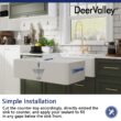 DeerValley Grove Farmhouse apron front 36-Inches x 18-Inches Fireclay Single bowl Kitchen Sink